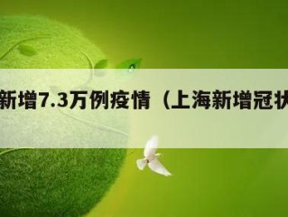 上海新增7.3万例疫情（上海新增冠状疫情）