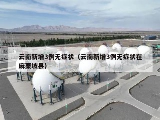 云南新增3例无症状（云南新增3例无症状在麻栗坡县）