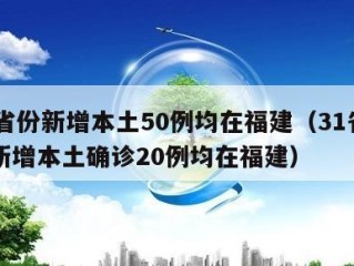 31省份新增本土50例均在福建（31省区市新增本土确诊20例均在福建）