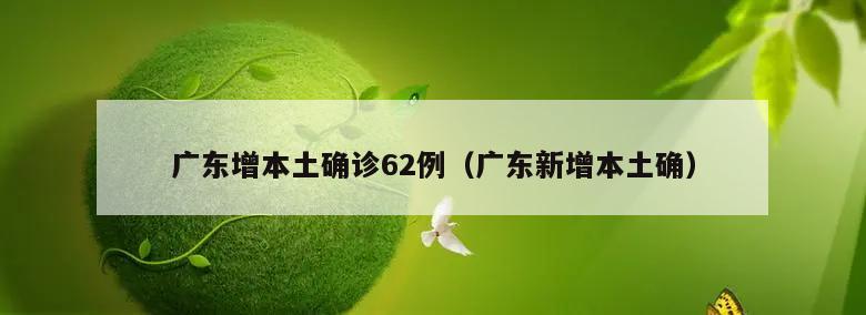 广东增本土确诊62例(广东新增本土确)